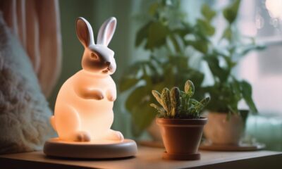 adorable rabbit lamp design