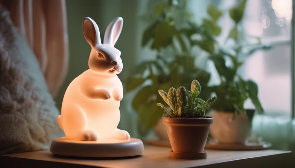 adorable rabbit lamp design