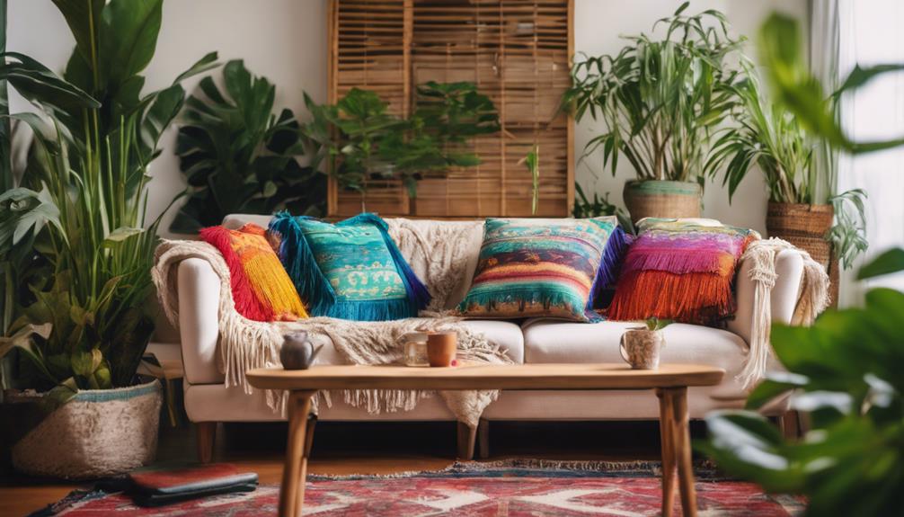 boho accent pillow trend