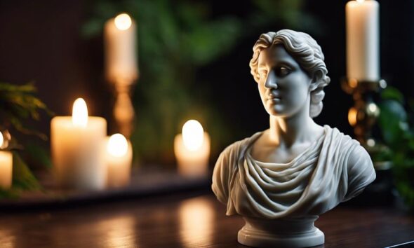 bust statue tabletop decor