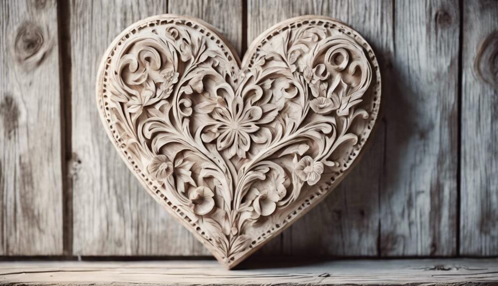 charming wooden heart decor