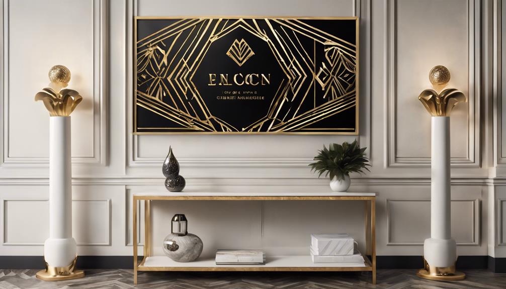 contemporary gold foam signage