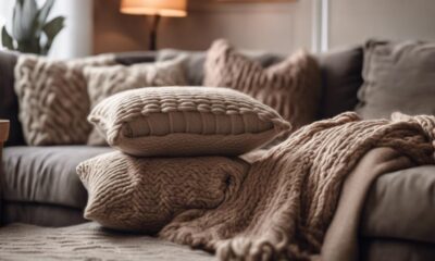 cozy chunky knit pillows