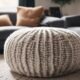 cozy knit pouf design