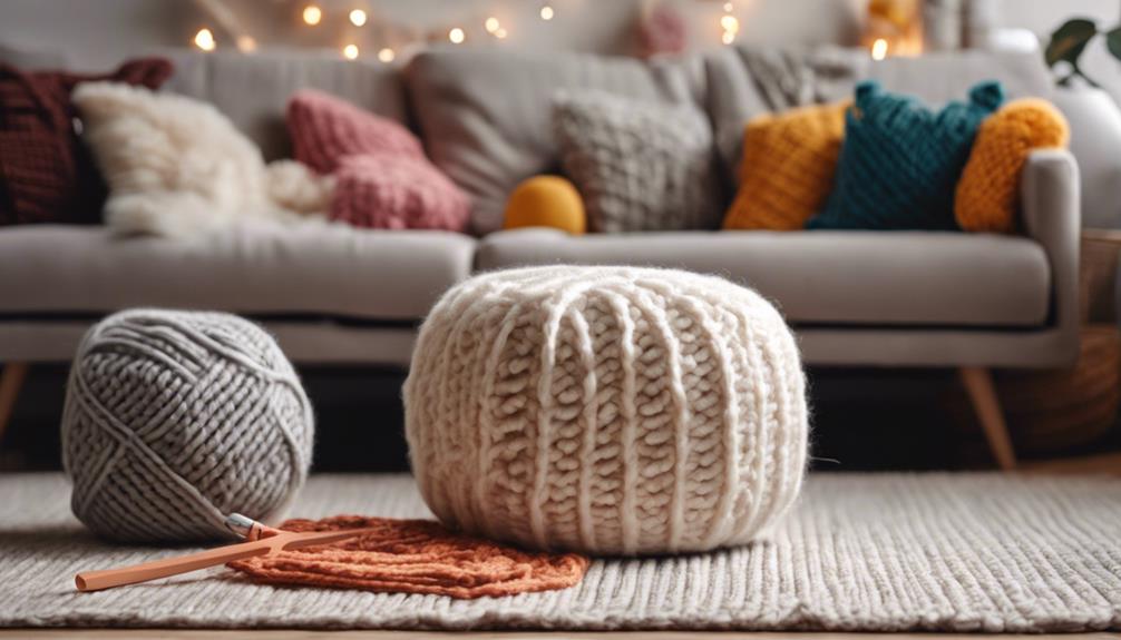 crafting a cozy pouf