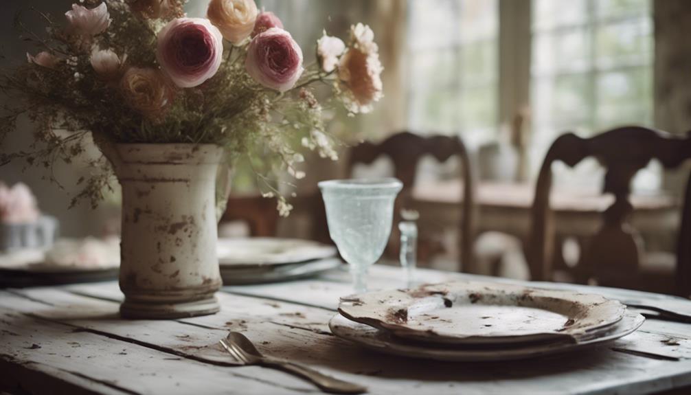 distressed table decor ideas