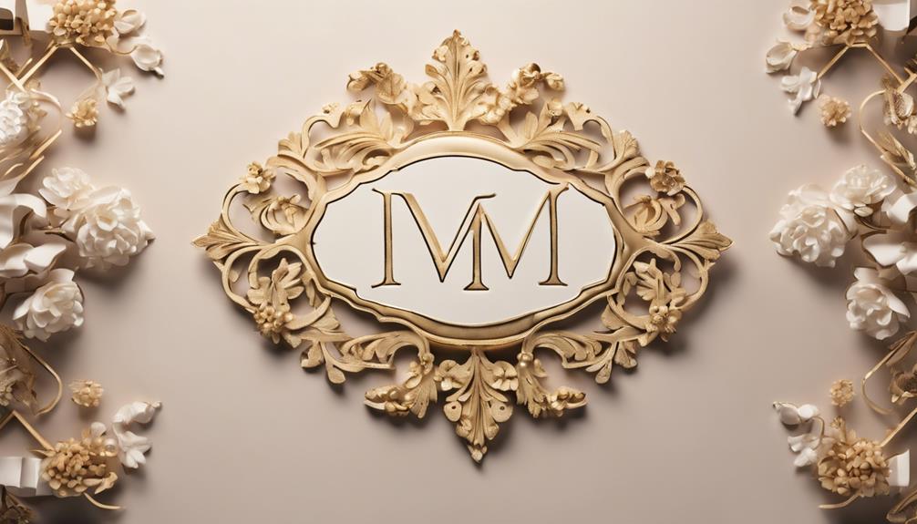 elegant monogram on foam