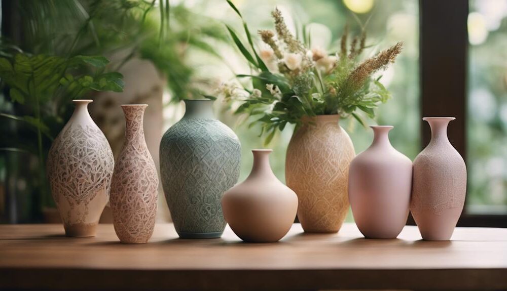 elegant vases enhance decor