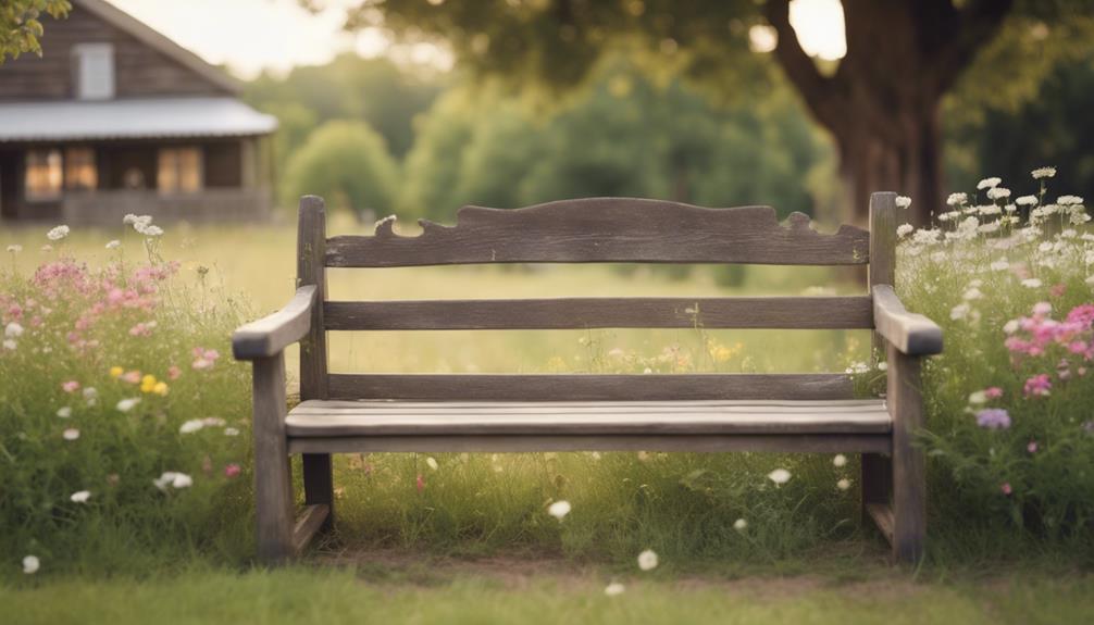 farmhouse bench for comfort