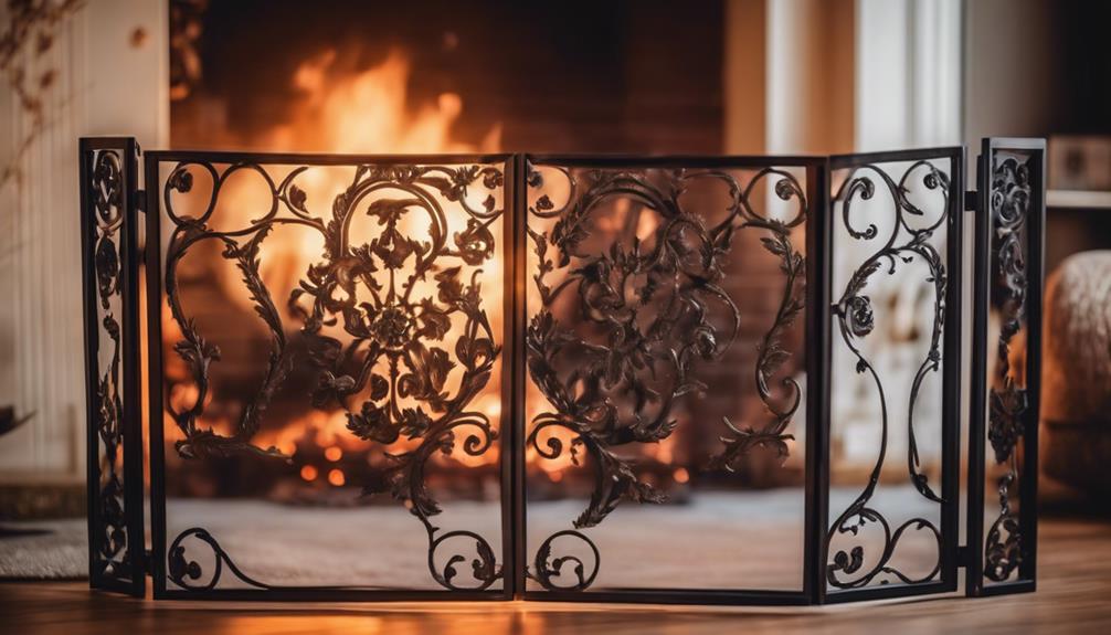 fireplace screens offer protection