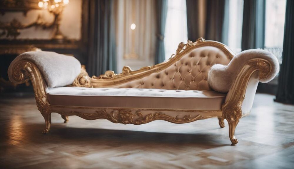 french inspired chaise lounges