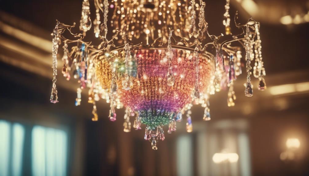 gorgeous chandeliers light up the room