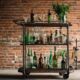 industrial chic bar cart design