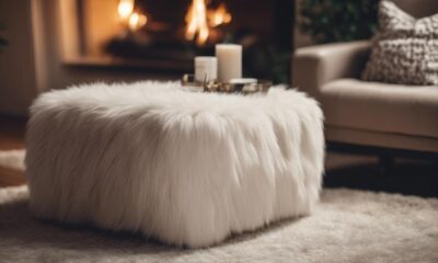 luxuriously plush faux ottoman