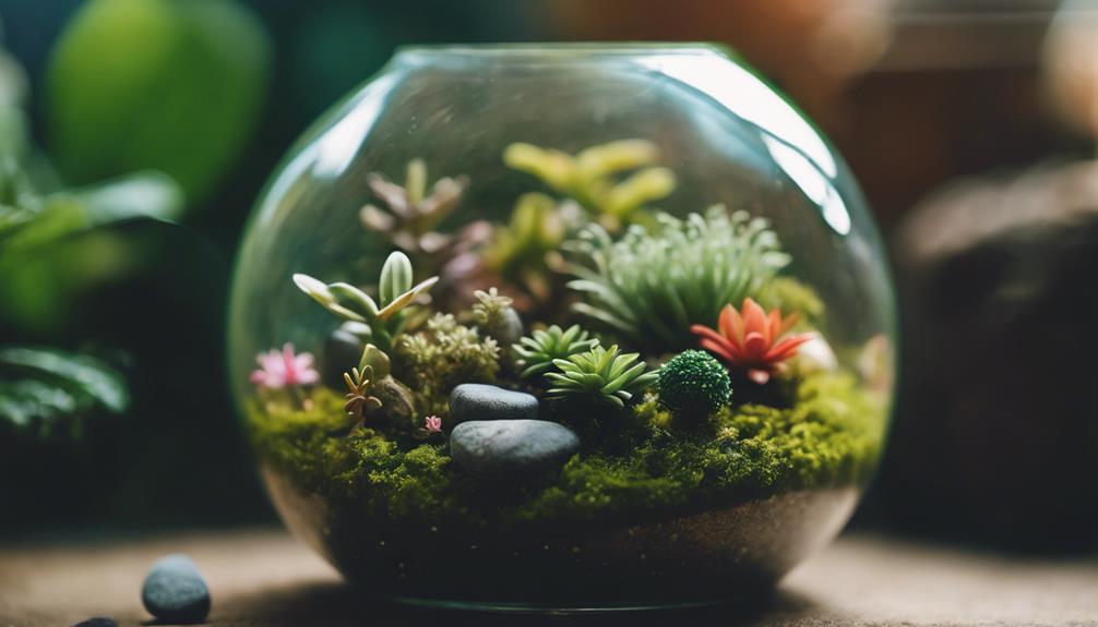 miniature gardens in glass