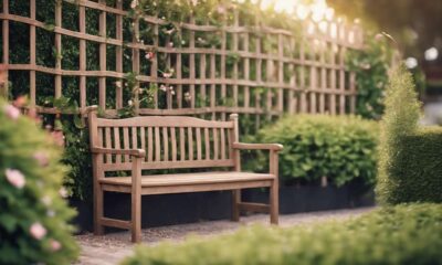 multi functional garden trellis bench