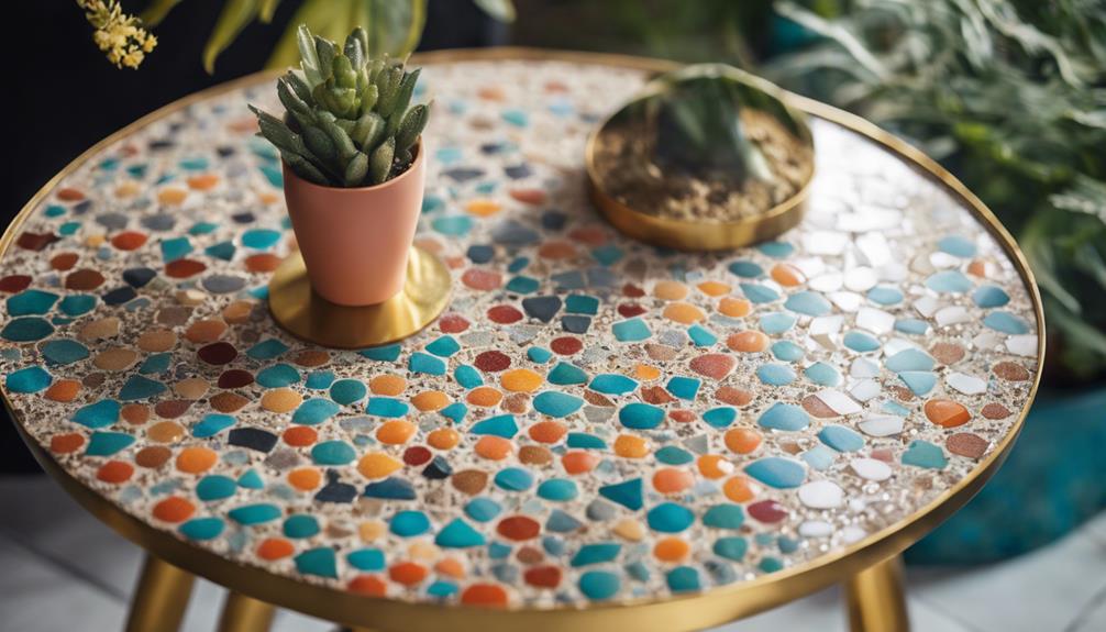 retro chic terrazzo table