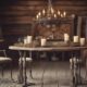 rustic chic demilune table