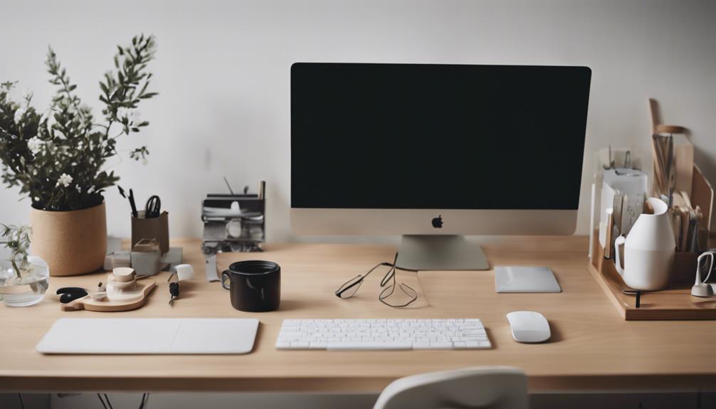 sleek nordic desk organization