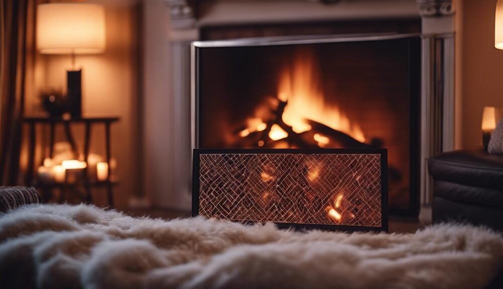 stylish fireplace screen design