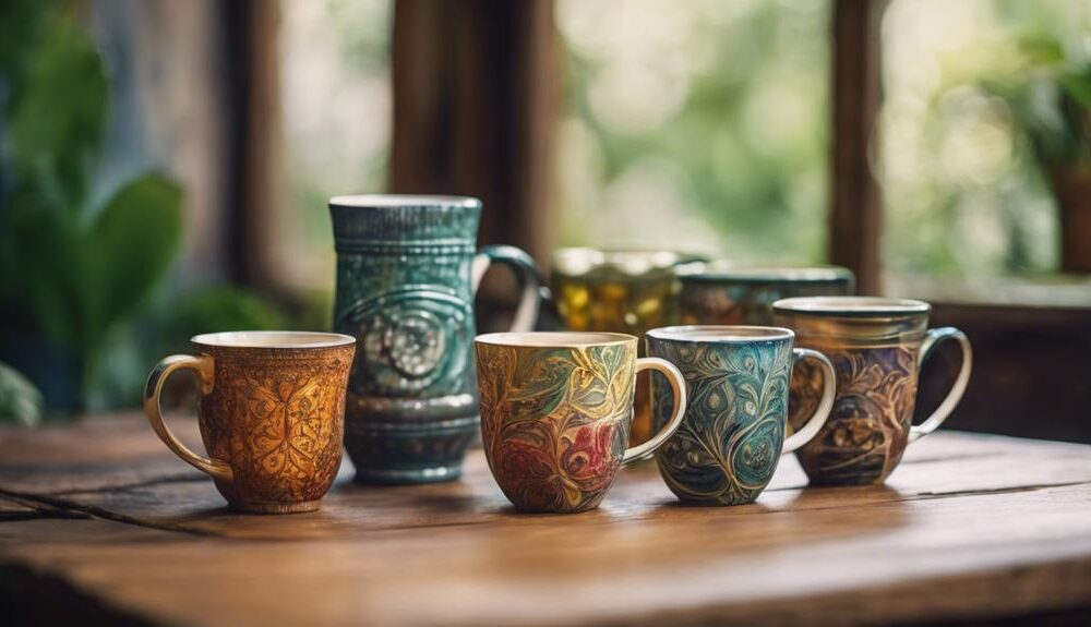 stylish mugs and glasses