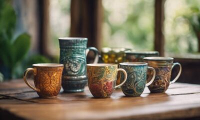 stylish mugs and glasses