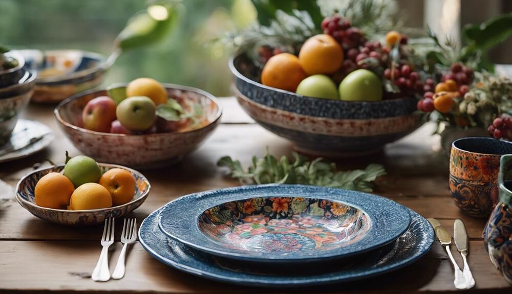 stylish plates and bowls