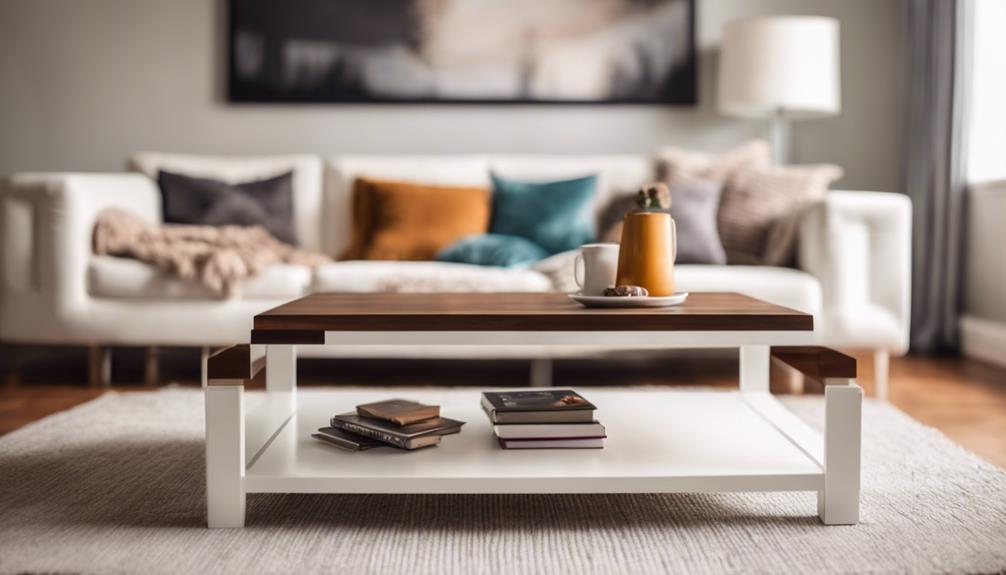 stylish two tone coffee tables