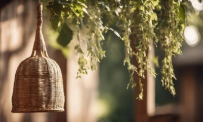 stylish wicker bell decor