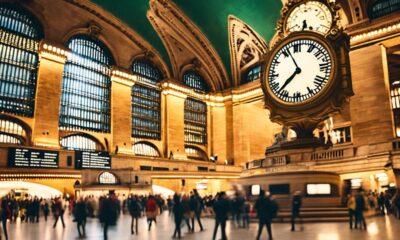 timepiece evoking grand central