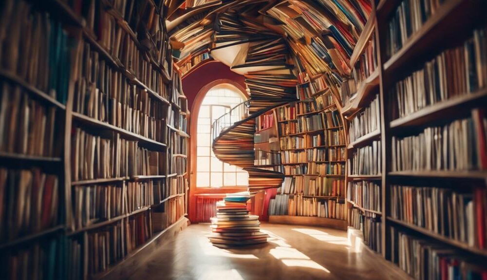 vertigo inducing tall bookshelf