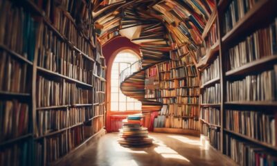 vertigo inducing tall bookshelf