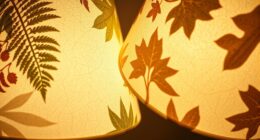 botanical leaf shaped lampshades