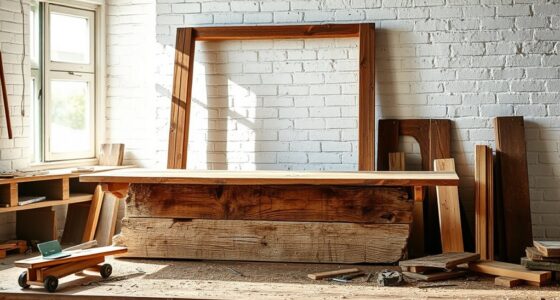 diy rustic wood shelves