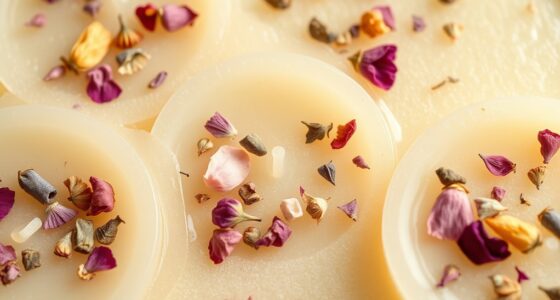 dried flower embedded candles