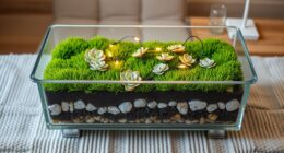 handmade glass plant table