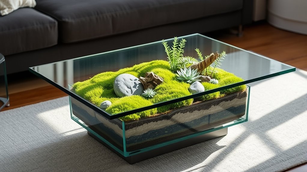 succulents layers container arrangement
