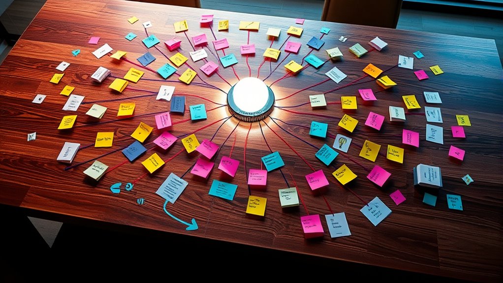 visual colorful free flowing ideas