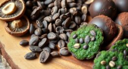 healthy mushroom cacao snacks