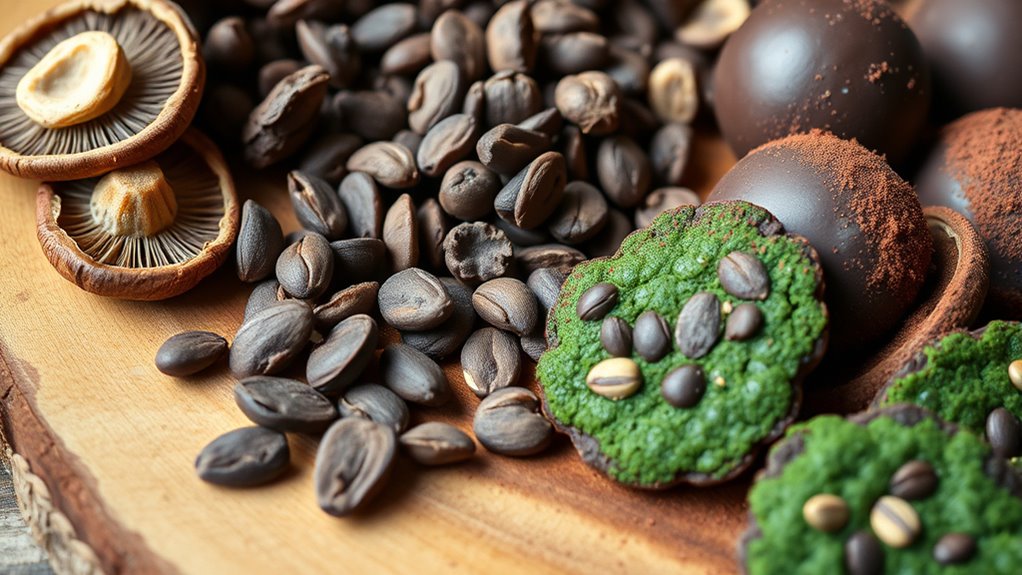 healthy mushroom cacao snacks