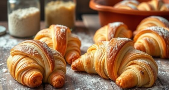 homemade sourdough croissants pastries