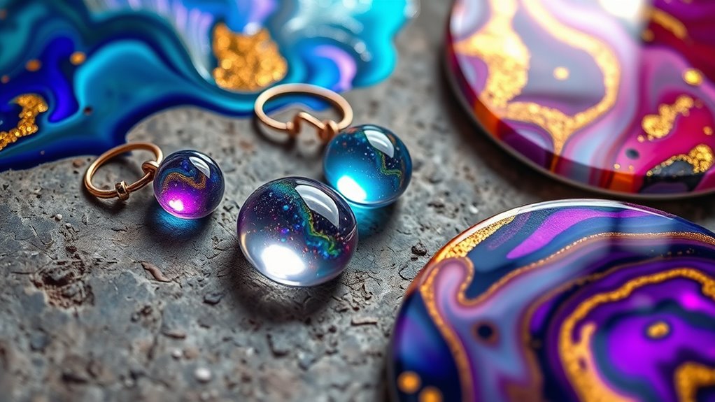 resin jewelry and art