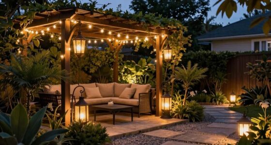 backyard lighting enhances ambiance