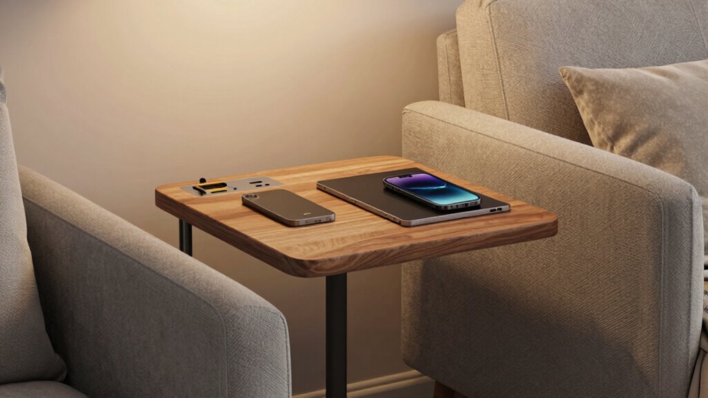 convenient charging side tables