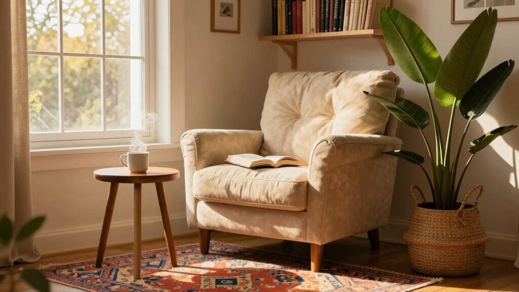 cozy organized reading retreat