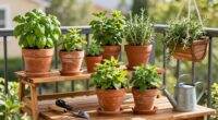 create functional balcony herbs