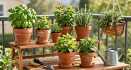 create functional balcony herbs