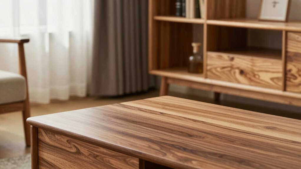 harmonizing varied wood finishes