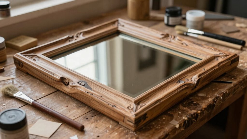 homemade mirror frame projects