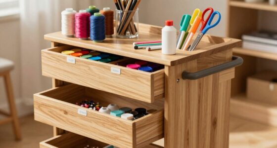 organized craft supplies storage